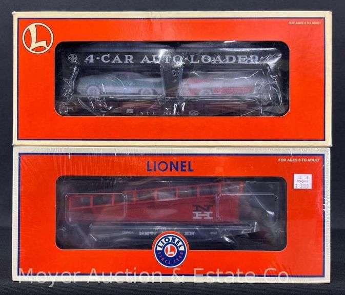 Lionel Evans Auto Loader and New Haven Barrel Ramp Car, No. 19489 and 36868, with Original Boxes image