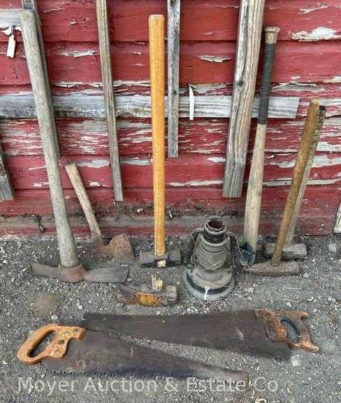 Group of Hand Tools incl. Sledge Hammers, Axes, Etc. image