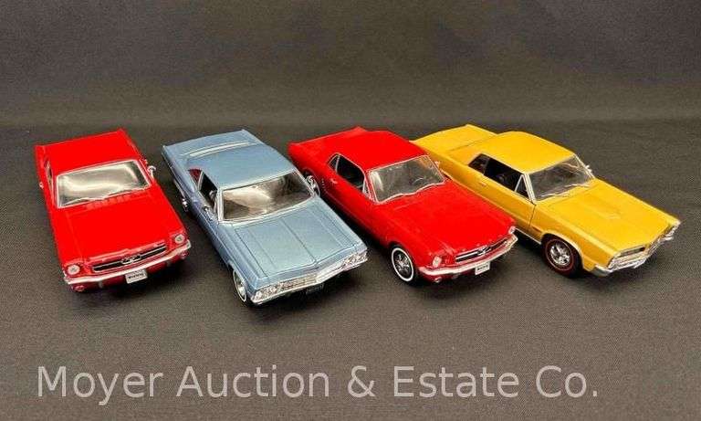 (4) Die-Cast Model Cars, 8" Long image