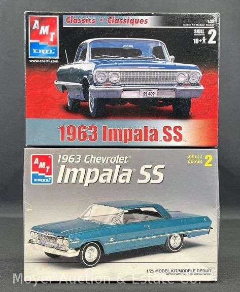 (2) AMT 1963 Chevy Impala SS Plastic Model Kits image
