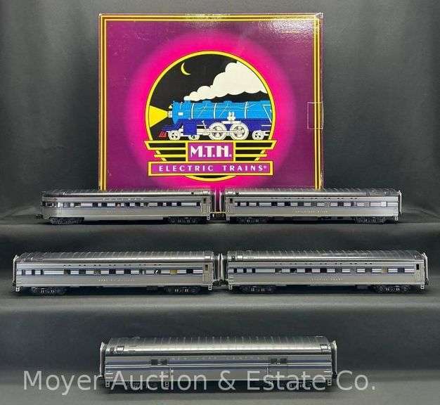 MTH New York Central 5-Car 70' Streamlined Passenger Car Set, No. 65094, with Original Box image