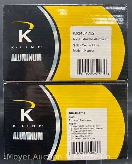 (2) K-Line Hopper Cars, No. K6243-1751 and 1752, with Original Boxes