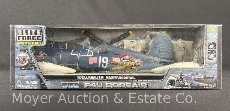 Elite Forces WWII F4U Corsair, 1:18 Scale Plastic Airplane Model, with Original Box image