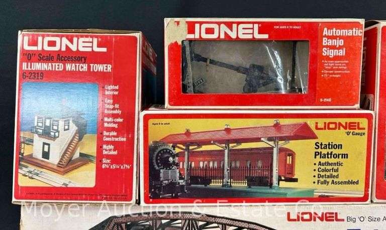 Group of Lionel Accessories, Watch Tower, Crossing Gates, Bridge, Etc.