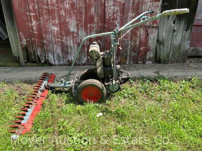 National Mower Co. Walk-Behind Sickle Bar Mower, model 7K, 42”w, Condition Unknown image