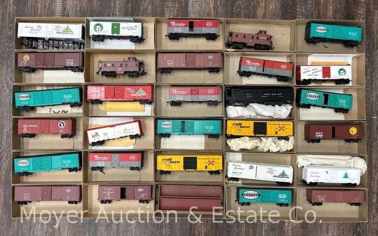 (30) Athearn HO Scale Freight and Passenger Cars, with Boxes image