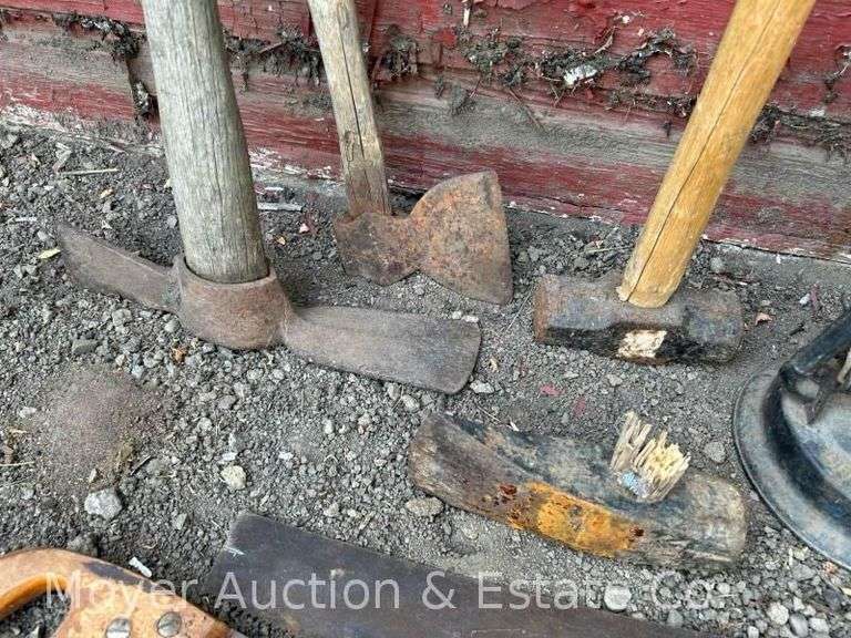 Group of Hand Tools incl. Sledge Hammers, Axes, Etc.