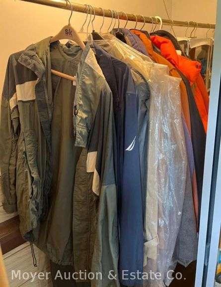 Group of Men's Coats, Jackets, and Suits, Mostly Size XL image