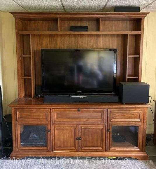 Entertainment Center, 2 Pieces 74"x20"x78"h Overall image