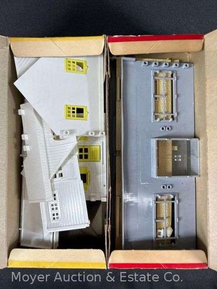 Group of Scale Plasticville Buildings in Original Boxes