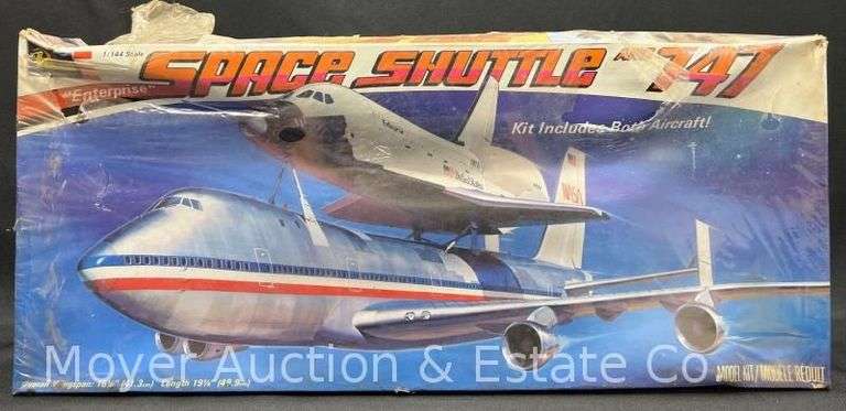Revell Space Shuttle and 747 Plane Kit, Sealed in Plastic, 1/144 Scale image