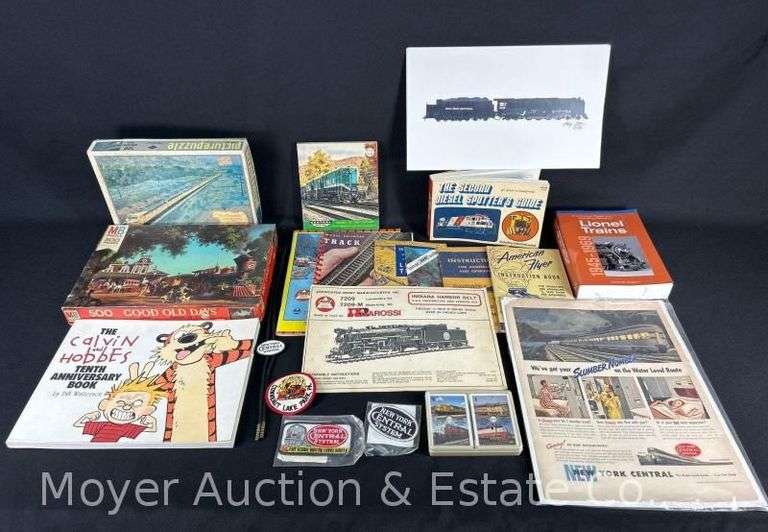 Group of Asst. Model Railroad Paper, Books, Patches, Bolo Tie, Etc. image