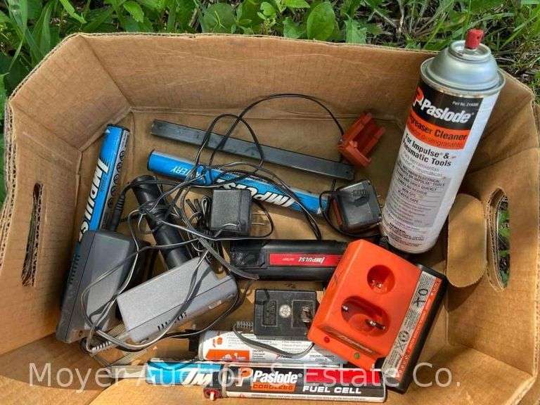 (2) Pasloed Impulse Nail Guns with Accessories