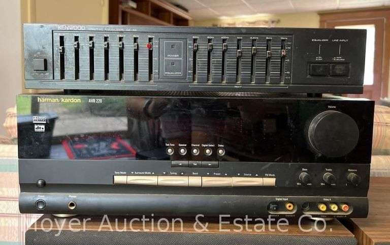 Kenwood GE-46 Graphic Equalizer and Harmon/Kardon AVR220 image