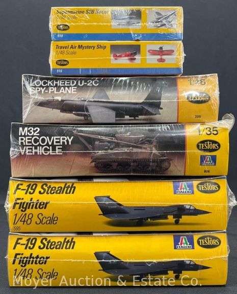 (6) Testor Plastic Model Kits, Sealed in Plastic, 1/35 and 1/48 Scale