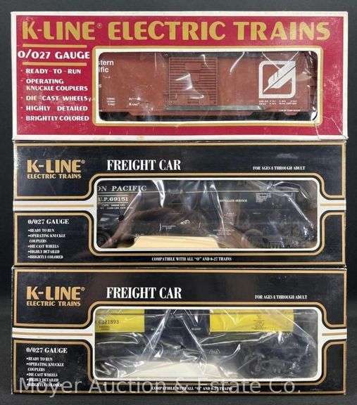 (3) Asst. K-Line Freight Cars, with Original Boxes image