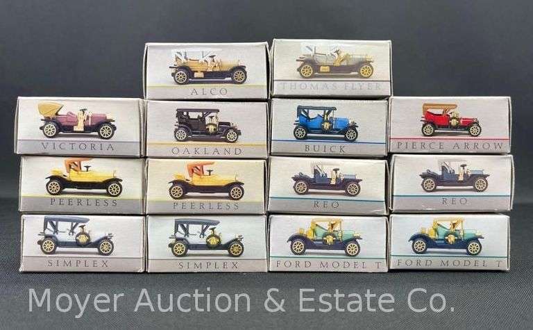 Group of Miniature Model Cars, Most With Boxes