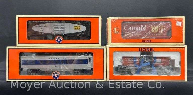 (4) Lionel Freight Cars, No. 17010, 81008, 19636 and 27775, with Original Boxes image