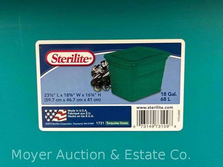 (10) Sterilite 18 Gallon Storage Totes with Lids