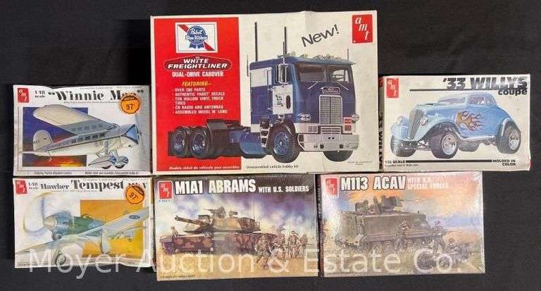 (6) AMT Plastic Model Kits, 4 Sealed in Plastic, Asst. Scales image