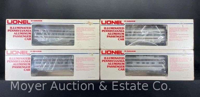 (4) Lionel Pennsylvania Aluminum Passenger Cars, No. 9571-9574, with Original Boxes image