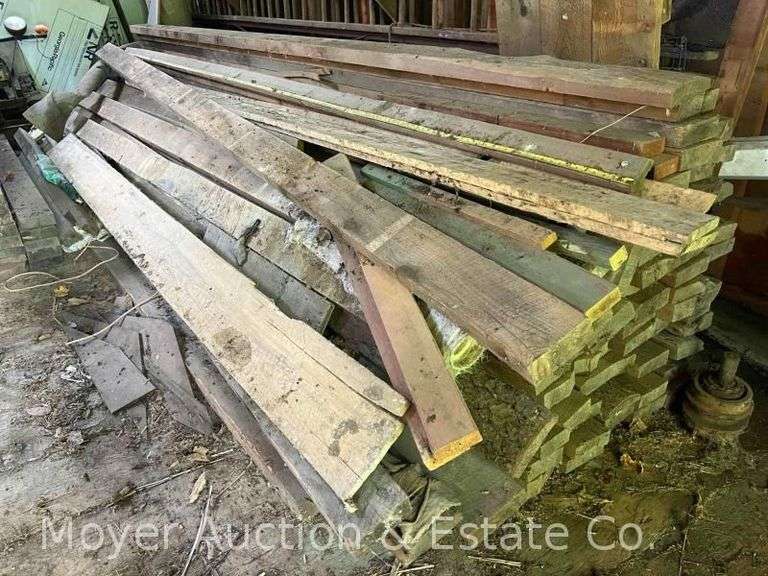 65 Rough Sawn Boards with Other Wood, Approx. 16’x6”x2” image