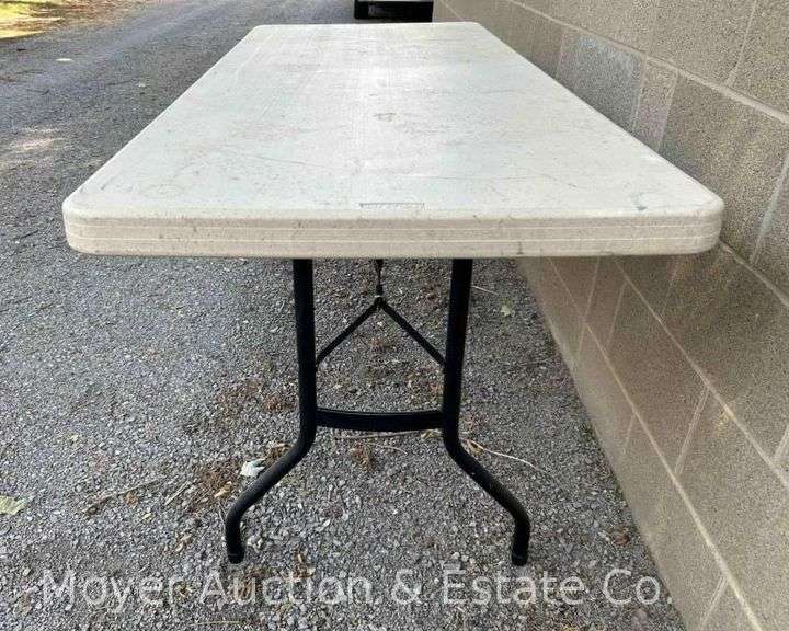 Lifetime 6ft. White Poly Folding Table, Solid Top