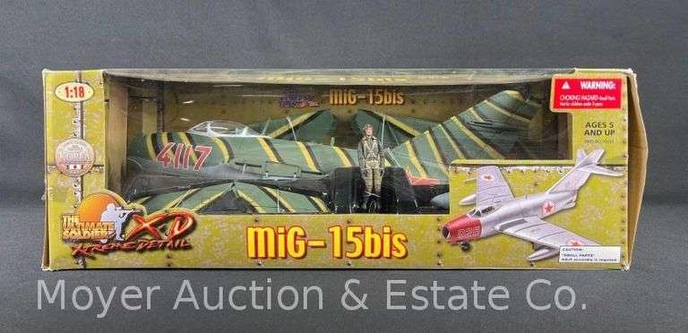 21st Century Toys MiG 15bis 1:18 Scale Plastic Airplane Model, with Original Box image