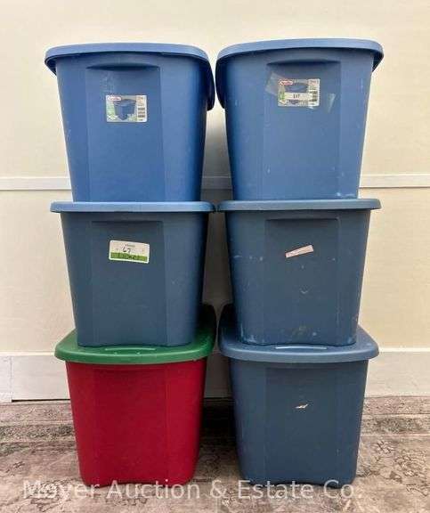 (6) Sterilite 18 Gallon Storage Totes with Lids image