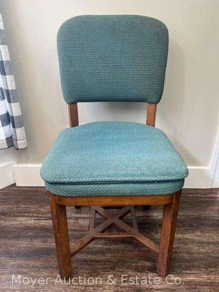 Original Missouri Pacific Railroad Pullman Dining Car Chair, See Pictures for Metal Tags image