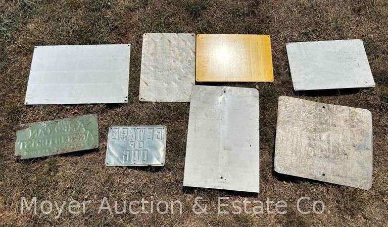 Group of Asst. Signs, Most Metal, 7"x10" - 18"x12"