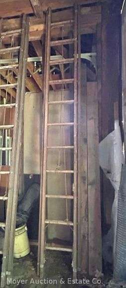 Wooden 20ft. Extension Ladder, older