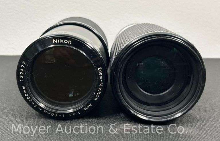 (2) Nikon Telephoto Lenses, 80-200mm 1.4 and 200mm 4.5 image