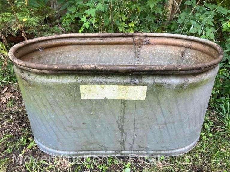 Galvanized Stock Water Tank, 46"w x 24"h image