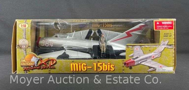21st Century Toys MiG 15bis 1:18 Scale Plastic Airplane Model, with Original Box image