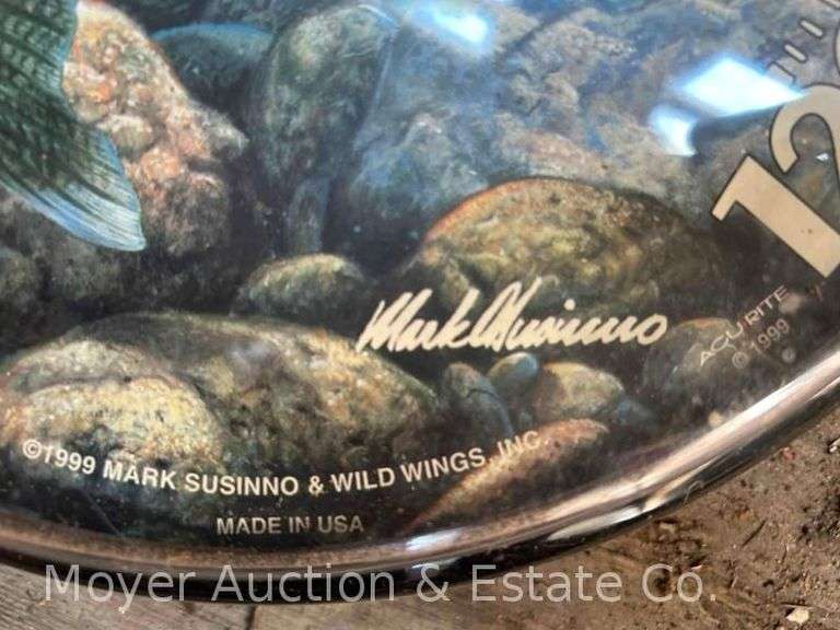 Fish Clock and Thermometer 12”-13”w