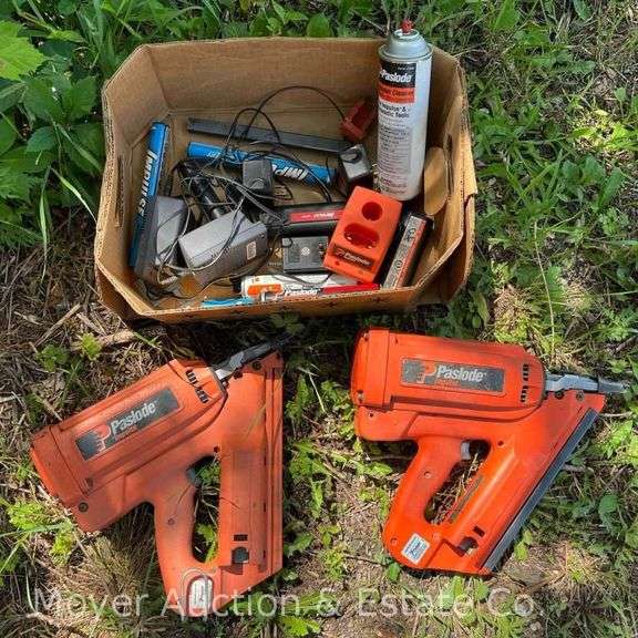 (2) Pasloed Impulse Nail Guns with Accessories image