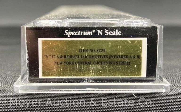 Bachmann Spectrum N Scale NYC F7 AB Diesel Set, No. 81254, with Original Case (Missing Lid)