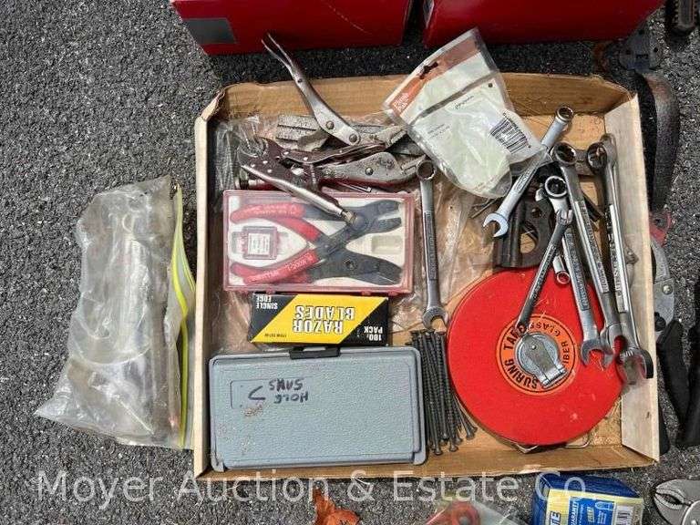Group of Hand Tools: Wrenches, 2 T-handle Hex Key Sets, Etc.