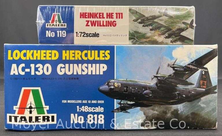 (2) Italeri Plane Plastic Model Kits, 1 Sealed in Plastic, 1/48 and 1/72 Scale