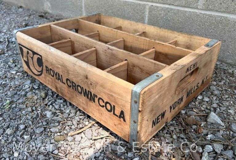 Royal Crown Cola Wooden Crate, 17.5"x12"x5"h image