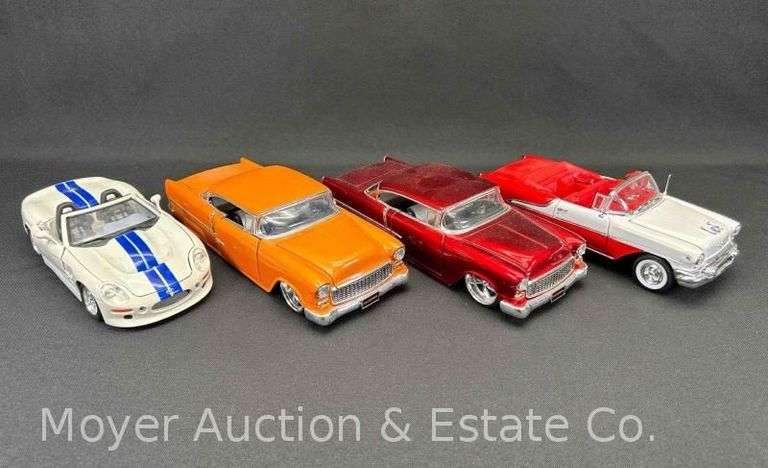 (4) Die-Cast Model Cars, 7"-8"  Long image