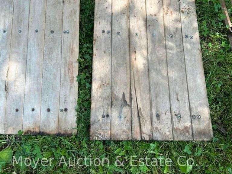 (2) Wood Toboggans with Runner Sled, 48” and 72” Long