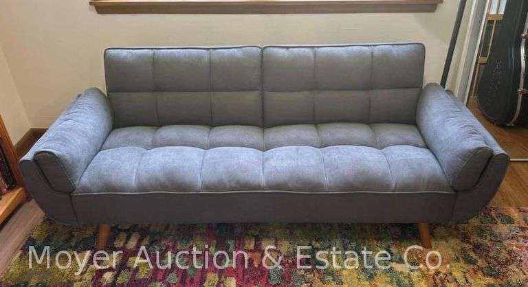 Futon, Nice Condition, Folds Down Into a Twin Bed, 74"w image
