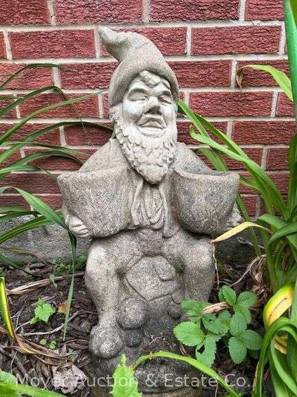 Cement Garden Gnome, 27”h image