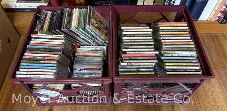 (2) Crates of Asst. CDs, Rock, Rap, Classical, Pop, Etc. image