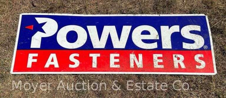 Powers Fasteners Metal Sign, Single Sided, 17"x48" image
