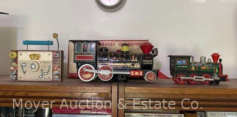 Group of Tin Trains, Toys, Etc. image