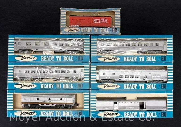 (6) Varney HO Scale Passenger Cars, with One Freight Car image