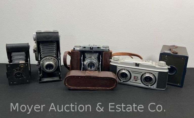 Group of Early Film Cameras image
